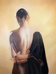 裸の背中の瞑想