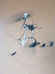 動的な絵の具の飛沫