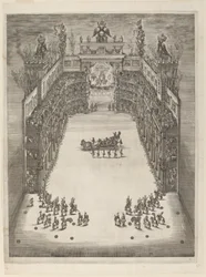 劇場の航空写真、1652 年。