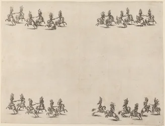 剣で戦うキャバリアーズ、1652年。