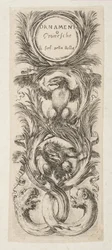 口絵：装飾またはグロテスク、ca。 1653年。