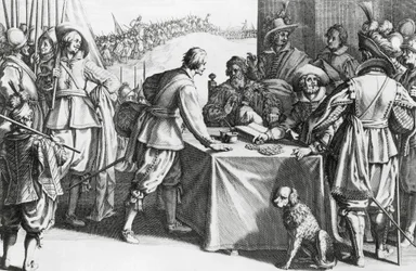 傭兵への支払い、Stefano della Bella (1610-1664) による彫刻