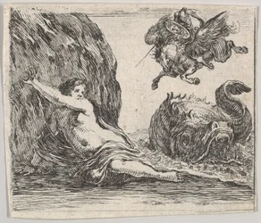 ペルセウスとアンドロメダ、ゲームオブミソロジーJeu de la Mythologie、1644年。