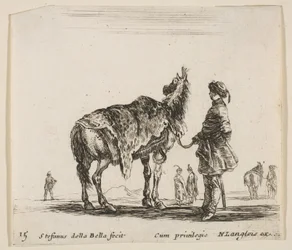 プレート15：馬をヒョウの皮で覆ったポーランドの貴族。 1644-47。