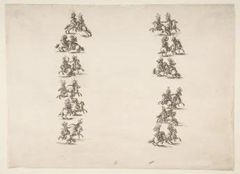 2列で戦う24人のキャバリアーズ、1652年。