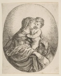 キリストの子供を抱く処女、ca。 1641年。