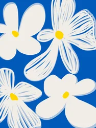 陽気な白い花々