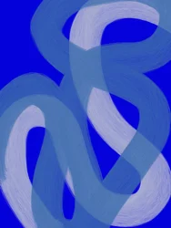 流れる藍の線