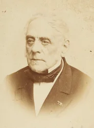 Daniel François Esprit Auber - 作曲家Daniel-Francois-Esprit Auber (1782-1871)の肖像、Photo studio Reutlingerによる、パリの写真館 。アルブミン写真。プライベートコレクション