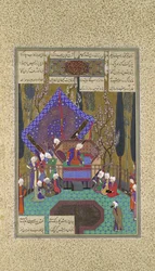 Zal Consults the Magi, Folio 73v from the Shahnama Book of Kings..., ca.1530-35