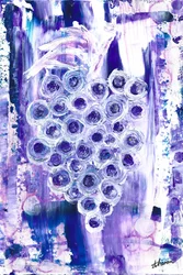 「紫色のブドウ」の抽象画