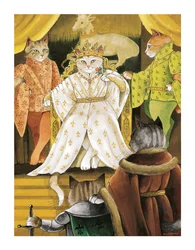 イラストは『Shakespeare Cats』より：ポスターブック（2016年出版）