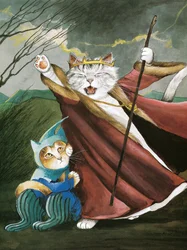イラストは『Shakespeare Cats』より：ポスターブック（2016年出版）