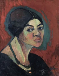 「自画像」 スザンヌ・ヴァラドン（1865-1938）の絵画 1916年頃 個人蔵