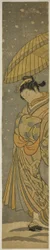 降雪中の遊女