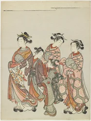 1766年後のパレードでの出席者との遊女