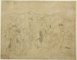 「金礼錦みさおぐるま」連載第1弾「見合」原版原画