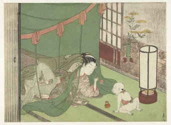 愛のカップルと子供
