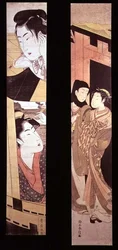 逢瀬、門辺の二人の恋人、1768年頃