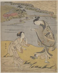 しがみつくカニ