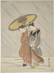 嵐の中の二人の女性