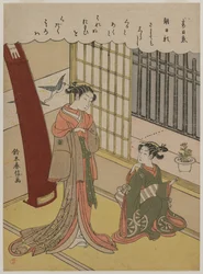 女性とメイドの召使い、1760年代後半。