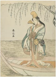 白兵馬車の浅瀬船の女性c。 1767