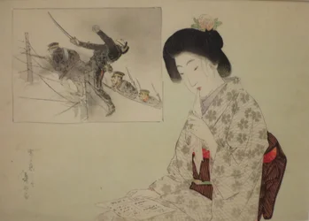 鈴木華邨作「秋驟雨」1904年 ホノルル美術館蔵 26917