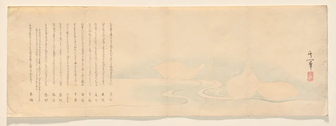 流れに浮かぶ蓮の花びら
