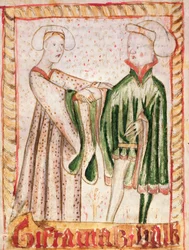 マグヌス・エリクソン（1319-64）c.1450の国内法典からの結婚