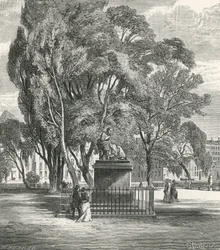 ルセウス島、ジュネーブのルソーの記念碑