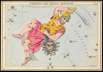 ペルセウスとカプト・メデューサエ 1825年頃 （カード、紙、ティッシュ）
