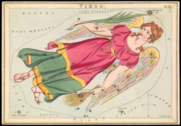 乙女座 1825年頃 （カード、紙、ティッシュ）