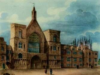 「新しい宮殿の中庭とウェストミンスター ホールへの入り口」、1947 年。