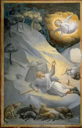 聖母の生涯のサイクルから、羊飼いたちへの告白（フレスコ画