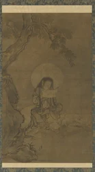 室町時代 普賢（絹本彩色）