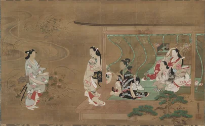 恋人の訪問、1680-1730。