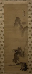 滝のある川渓谷。