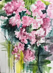 鮮やかなピンクの花