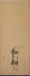 ケンシュウ、モンク・ウィズ・シュリンプ、c。 1600-1640。