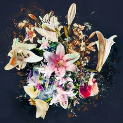 Bouquet VIII、2018年（キャンバスにミクストメディア）