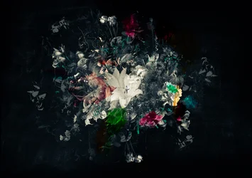 Bouquet XI、2018年（キャンバスにミクストメディア）