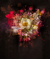 Bouquet XXVII、2019年（キャンバスにミクストメディア）