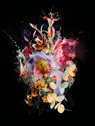 Bouquet XX、2016年（キャンバスにミクストメディア）
