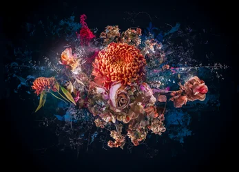 花束のコラージュ、2017年（写真）
