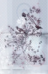 鳥の枝、2015年（キャンバスにコラージュ）