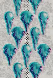 Série de Caveiras, 2016 (Colagem sobre tela)