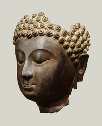 ランナー様式の仏頭（ブロンズ