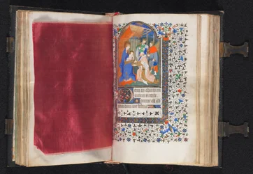 パリの使用時間の本: Fol. 66v、装飾されたボーダー、c。 1420年。
