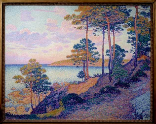 La pointe Saint Pierre a Saint Tropez Theodore Van Rysselberghe (1862-1926) (ec.belg) 1896 Luxembourgの絵画。サントロペにある国立美術史博物館（Musee National D Art Et Histoire - Pointe Saint Pierre）。テオ・ファン・リッセルベルグ（1862-1926）の絵画（ベルギー派